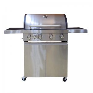 Portable trolley outdoor bba gas grill with oven