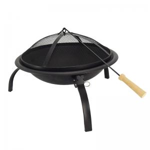 Low price 21.5inch portable cast iron backyard bbq folding fire pit