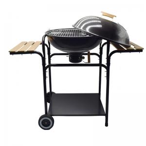 Zin Plated Charcoal Barbecue Grill With Side Table