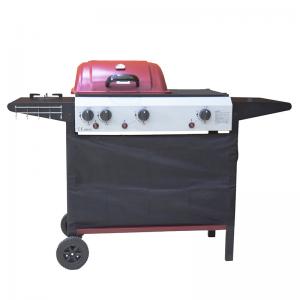 CE approval 3+1 burners outdoor bbq gas grill commercial gas grill with side burner