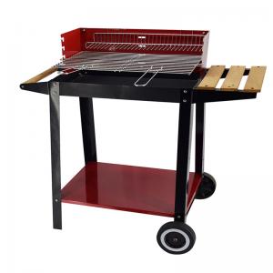 Wholesale outdoor bbq grill trolley chicken rotisserie charcoal bbq grill with side table