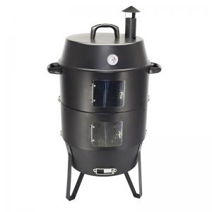 wholesale product barrel charcoal smoker grill with chimney